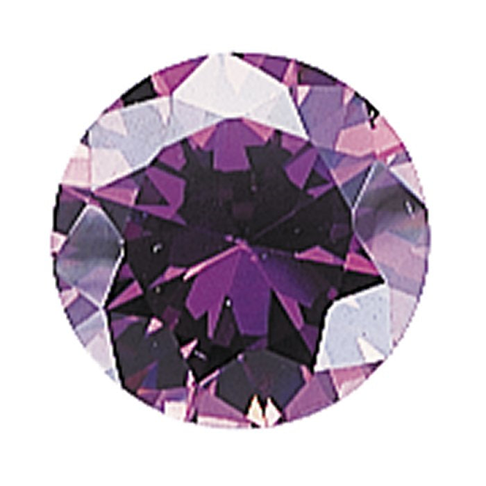Cubic Zirconium Purple Round 4 mm gems for firing